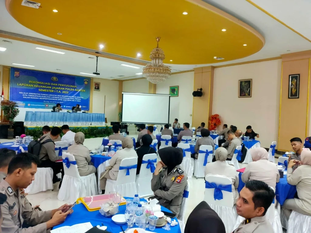 Bidkeu Polda Banten Laksanakan Rekonsiliasi dan Penyusunan Laporan Keuangan Semester I Tahun 2023