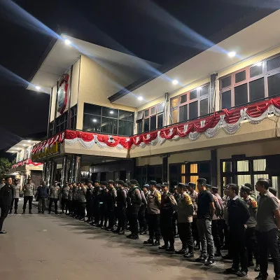 Cegah Kejahatan, Polres Cilegon Laksanakan Blue Light Patrol