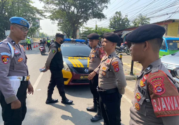Hari Kesembilan Operasi Patuh Maung 2023, Bidpropam Polda Banten Cek Kesiapan Personel Dalam Berkendara