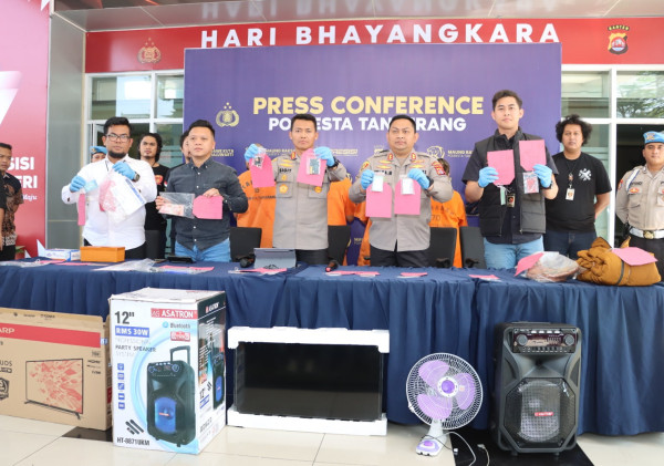 Satreskrim Polresta Tangerang Bekuk 4 Orang Pelaku Ganjal ATM