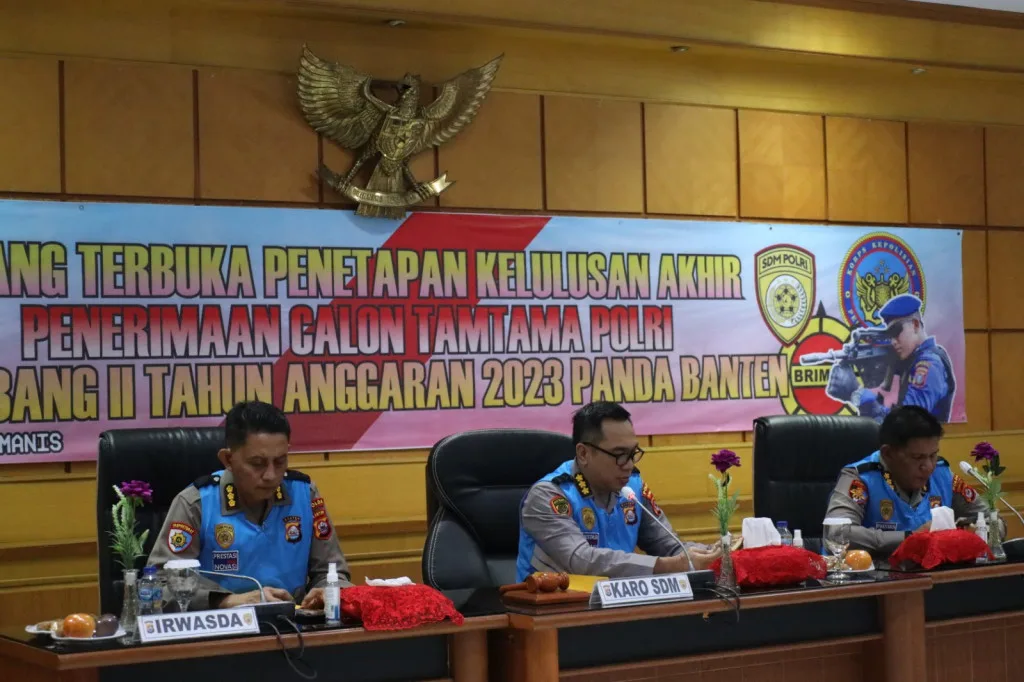 Polda Banten Gelar Sidang Terbuka Kelulusan Penerimaan Tamtama Polri Tahun 2023