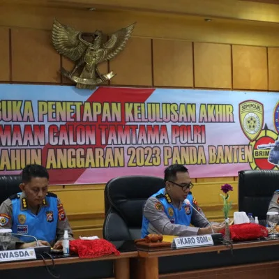 Polda Banten Gelar Sidang Terbuka Kelulusan Penerimaan Tamtama Polri Tahun 2023