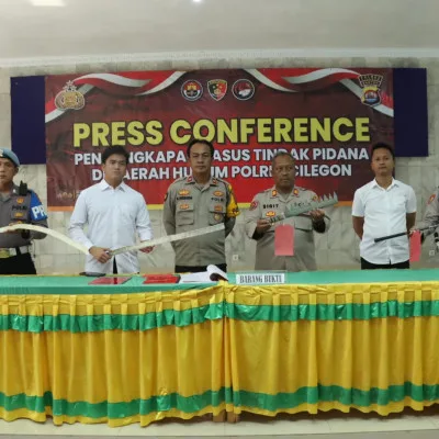 Satreskrim Polres Cilegon Polda Banten Amankan 5 Remaja Yang Sempat Viral di Medsos