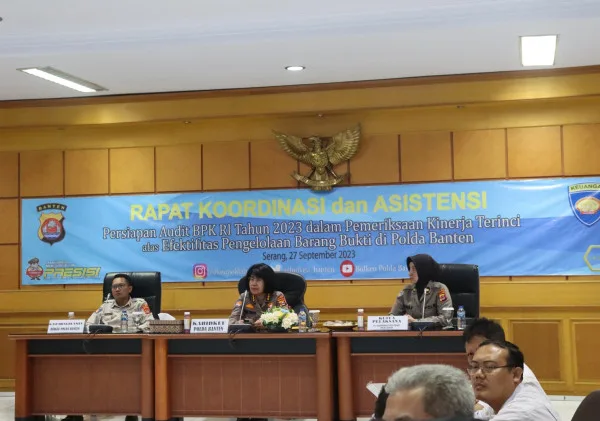 Bidkeu Polda Banten Melaksanakan Persiapan Pemeriksaan BPK RI Satker Jajaran Polda Banten