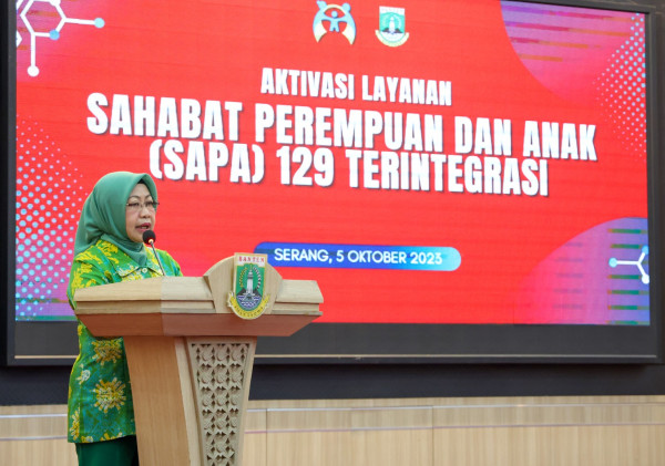 Virgojanti, Pj Sekda Provinsi Banten  Luncurkan Aktivasi Layanan Sahabat Perempuan dan Anak (SAPA) 129 Terintegrasi