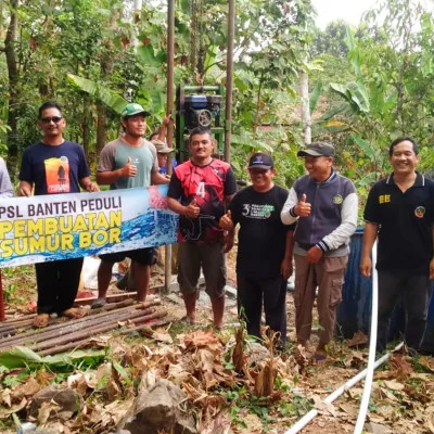 Bakti Sosial PSL Banten Bangun Sumur Bor di Kampung Sumedang