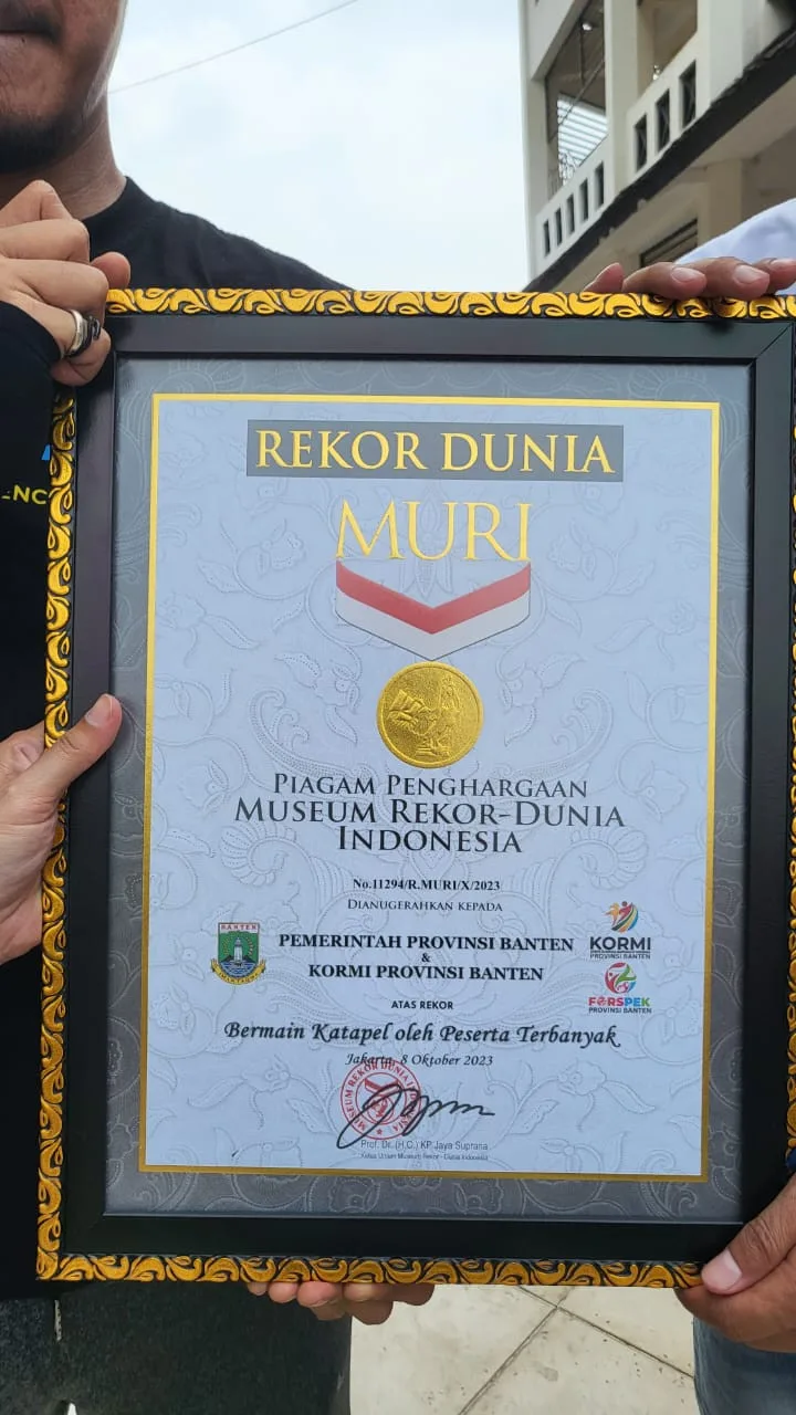 Hadirkan Banyak Peserta, Pemprov Bersama Kormi Banten Pecahkan Rekor Dunia Bermain Ketapel