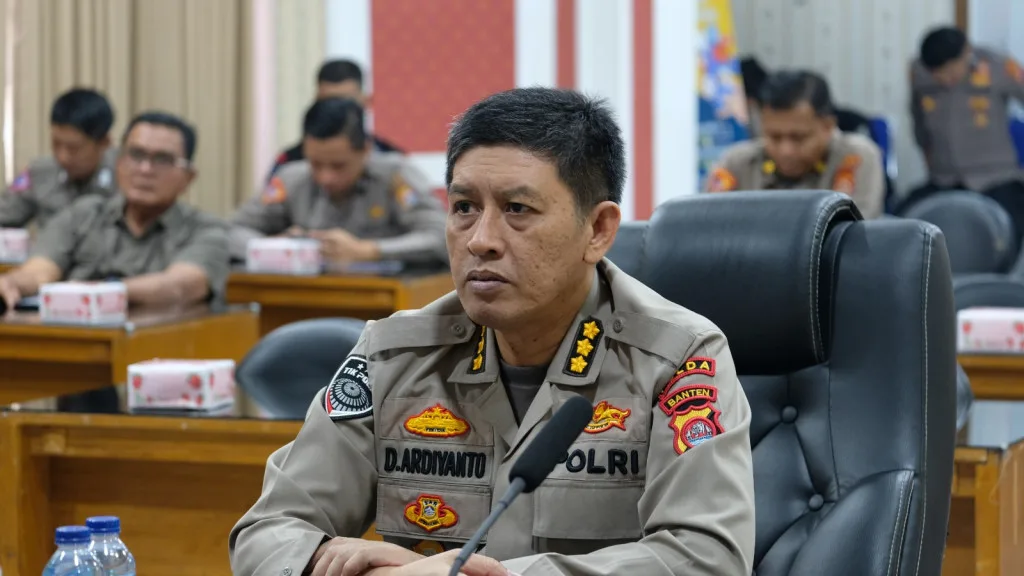 Polda Banten Ikuti Rapat Virtual Persiapan Pengambilan Data dan Survei Program Quick Wins Presisi Triwulan III Tahun 2023