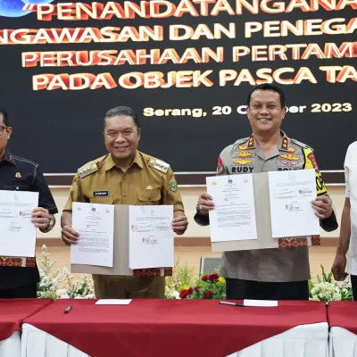 Al Muktabar Tandatangani Pakta Integritas Penegakan Hukum Perusahaan Pertambangan