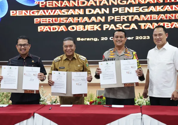Al Muktabar Tandatangani Pakta Integritas Penegakan Hukum Perusahaan Pertambangan