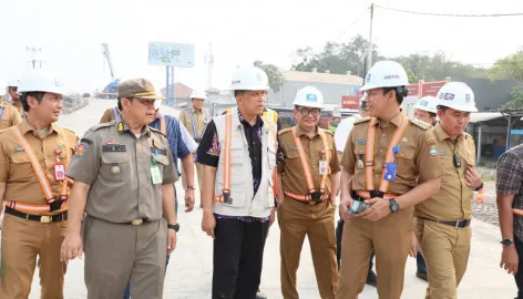 Berharap Bisa Resmikan Flyover Cisauk, Pj Bupati Tangerang Tinjau Progres Pembanguanan