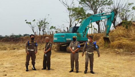 Galian Tanah di Kecamatan Mekar Baru dan Kronjo Ditindak Satpol PP Kabupaten Tangerang