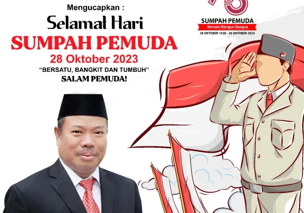 Dinas Pendidikan dan Kebudayaan Kota Serang Mengucapkan : Selamat Hari Sumpah Pemuda 28 Oktober 2023