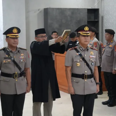 Serah Terima Jabatan Dirpamobvit Polda Banten