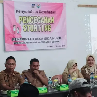 Penyuluhan Kesehatan Pencegahan Stunting Bersama Babinsa Koramil 0602-15/Baros Hadiri