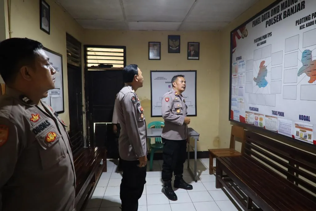 Polda Banten Cek Kesiapan Polsek Banjar Polres Pandeglang Hadapi Pemilu 2024