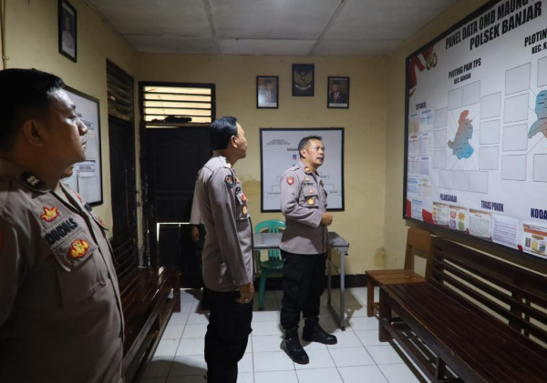 Polda Banten Cek Kesiapan Polsek Banjar Polres Pandeglang Hadapi Pemilu 2024