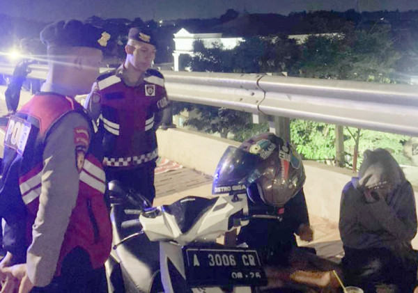 Patroli OMB 2023 Personel Ditsamapta Polda Banten, Cegah Kejahatan Jalanan