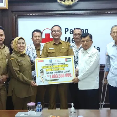 Pemkab Serang, Salurkan Donasi Rp 1 M dari ASN-Siswa untuk Palestina Melalui PMI