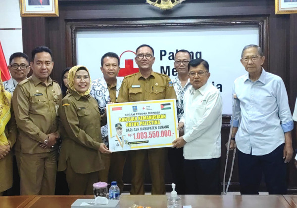 Pemkab Serang, Salurkan Donasi Rp 1 M dari ASN-Siswa untuk Palestina Melalui PMI