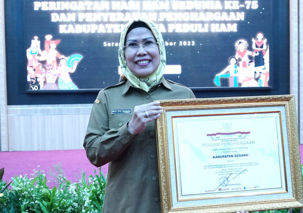 Peduli HAM, Pemkab Serang Kembali Raih Penghargaan dari Kementerian Hukum dan HAM