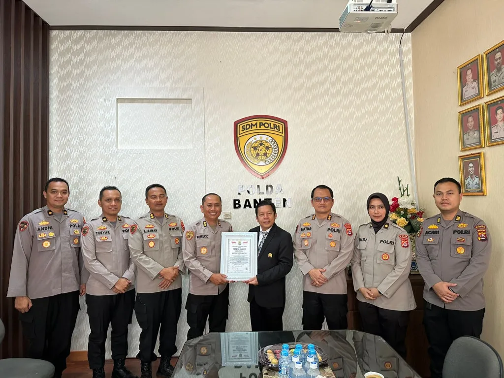 Inovasi Pelayanan Biro SDM Polda Banten, Psikologi Menyapa Raih Anugerah Presisi Award Lemkapi