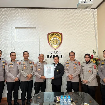Inovasi Pelayanan Biro SDM Polda Banten, Psikologi Menyapa Raih Anugerah Presisi Award Lemkapi