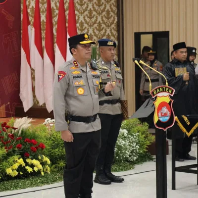 Kapolda Banten Pimpin Upacara Sertijab PJU dan Kapolres