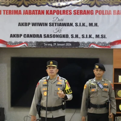 Serah Terima Jabatan Kapolres Serang Dipimpin Langsung oleh Kapolda Banten