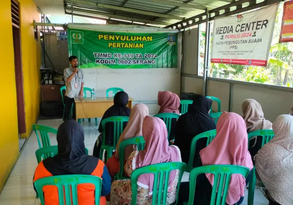 Kodim 0602/Serang Bantu Pemerintah Daerah Kabupaten Serang Meningkatkan Swasembada Pangan Melalui TMMD Ke-119