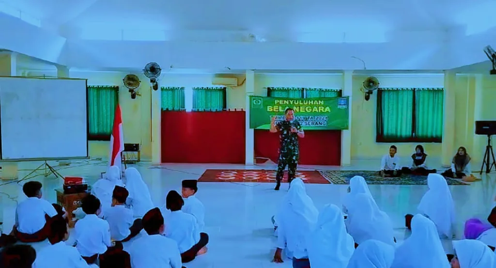 Satgas TNI Manunggal Membangun Desa (TMMD) Ke-119 Kodim 0602/Serang Menggelar Penyuluhan Bela Negara