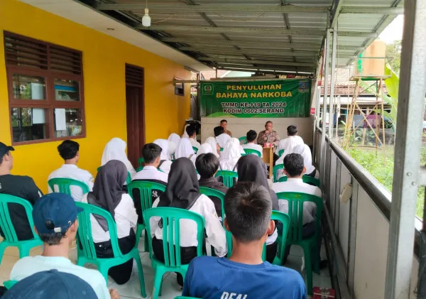 Satgas TNI TMMD ke-119 Kodim 0602/Serang: Membangun Kesadaran Generasi Muda tentang Bahaya Narkoba