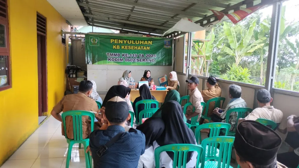 Satgas TNI dan Pemkab Serang Gelar Penyuluhan KB Kesehatan untuk Mewujudkan Keluarga Sejahtera