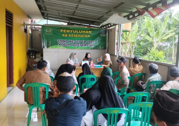 Satgas TNI dan Pemkab Serang Gelar Penyuluhan KB Kesehatan untuk Mewujudkan Keluarga Sejahtera