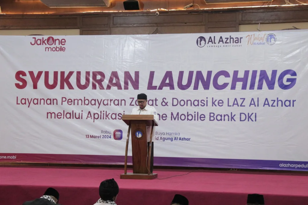 LAZ Al Azhar dan Bank DKI Syariah Luncurkan Layanan Pembayaran Zakat dan Donasi Melalui Aplikasi JakOne Mobile