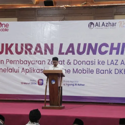 LAZ Al Azhar dan Bank DKI Syariah Luncurkan Layanan Pembayaran Zakat dan Donasi Melalui Aplikasi JakOne Mobile