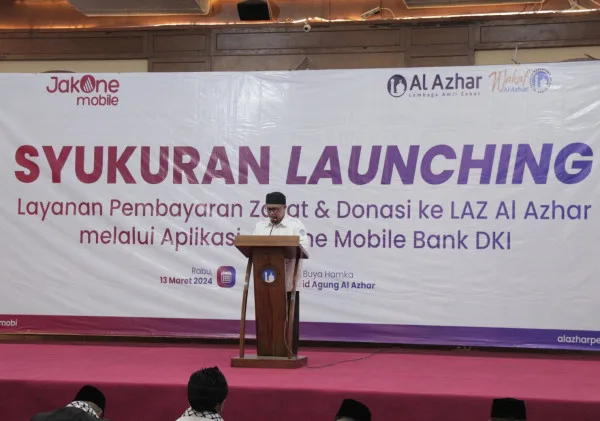 LAZ Al Azhar dan Bank DKI Syariah Luncurkan Layanan Pembayaran Zakat dan Donasi Melalui Aplikasi JakOne Mobile