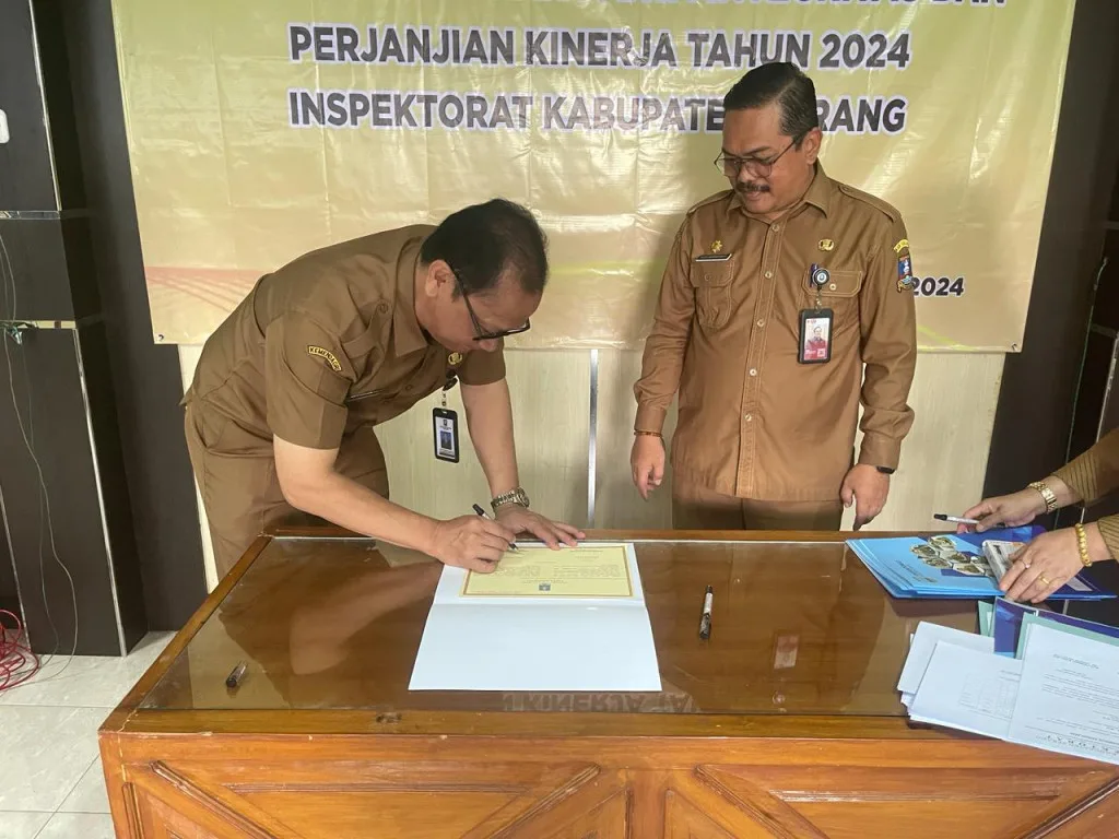 Optimis Capai Target 2024, Inspektorat Kabupaten Serang Tandatangani Perjanjian Kinerja dan Pakta Integritas