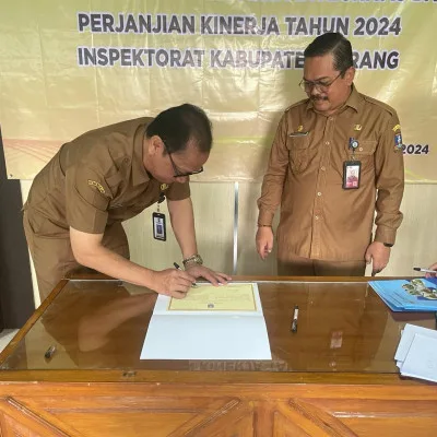 Optimis Capai Target 2024, Inspektorat Kabupaten Serang Tandatangani Perjanjian Kinerja dan Pakta Integritas