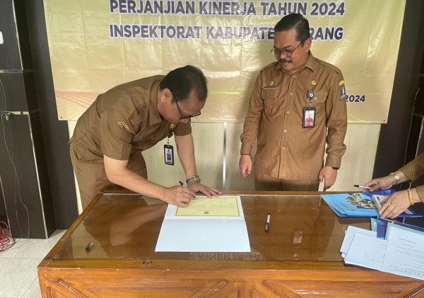 Optimis Capai Target 2024, Inspektorat Kabupaten Serang Tandatangani Perjanjian Kinerja dan Pakta Integritas