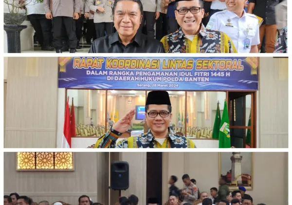 Rapat Koordinasi Lintas Sektoral dalam Rangka Pengamanan Idul Fitri 1445 H/2024 M. di Banten