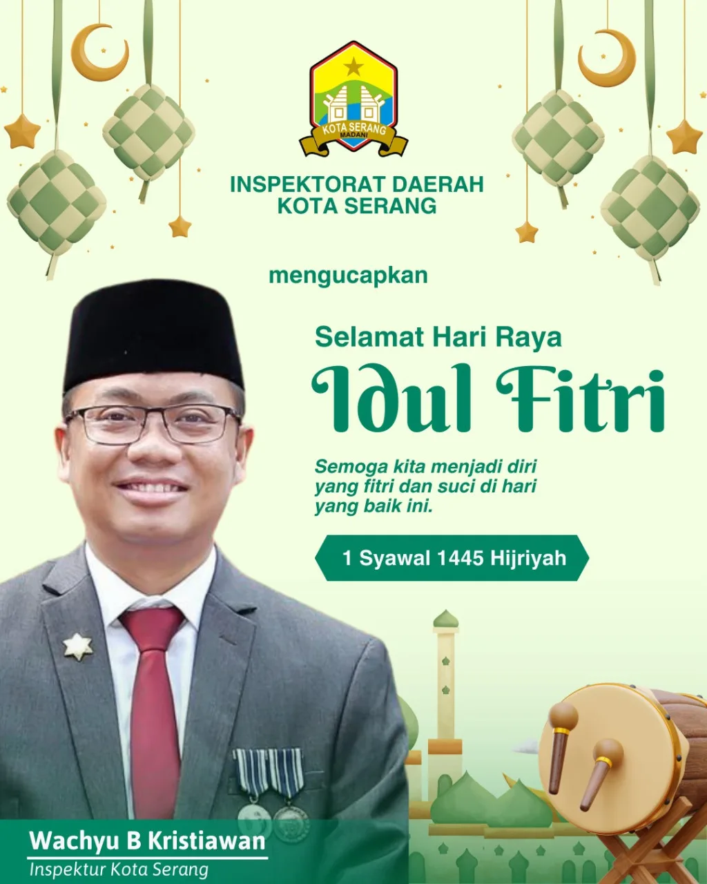 Inspektorat Kota Serang Mengucapkan: Selamat Hari Raya Idul Fitri 1445H / 2024M