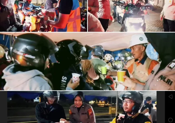 PT Pelindo Regional 2 Banten dan Polda Banten Berbagi Kepedulian: Menyediakan Air Minum dan Kopi Gratis untuk Penumpang Arus Balik Lebaran 2024