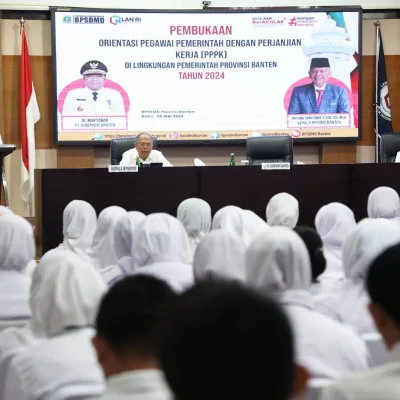 Gubernur Banten Al Muktabar Berikan Orientasi Kerja kepada 1.108 Pegawai P3K: Meningkatkan Disiplin dan Inovasi dalam Pelayanan Publik