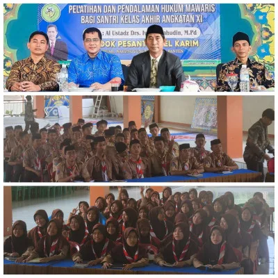 Kabag TU Kanwil Kemenag Banten Menyampaikan Materi Pendalaman Ilmu Faroidh/Mawarits di Pesantren El-Karim