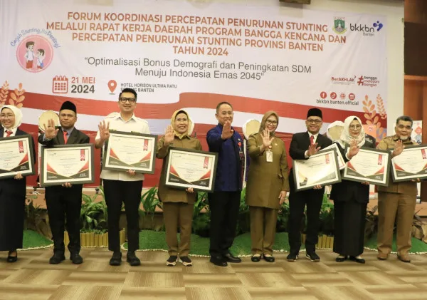 Pemerintah Kabupaten Serang Raih Sembilan Penghargaan dari BKKBN Provinsi Banten untuk Upaya Penurunan Stunting dan Pelayanan KB