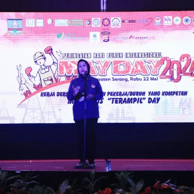 Komunikasi Kunci Kondusifnya Investasi: Bupati Serang Ratu Tatu Chasanah dalam Peringatan Mayday 2024