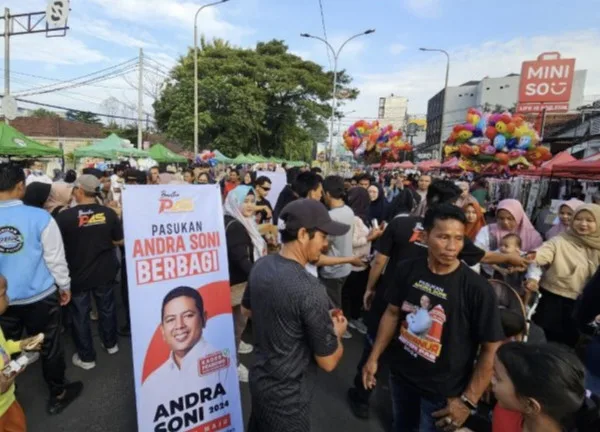 Andra Soni, Calon Gubernur Banten 2024-2029: Momentum Car Free Day untuk Sosialisasi dan Bagi-Bagi 1.000 Susu dan Roti Gratis