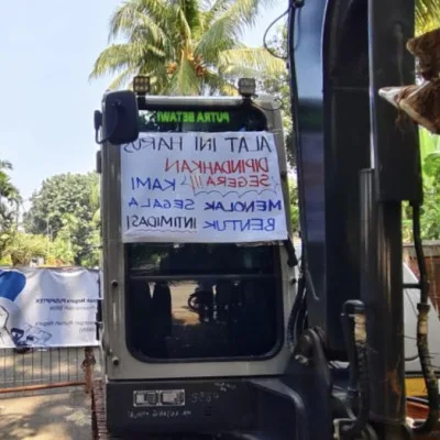 BRIN Kerahkan Alat Berat di Perumahan Puspiptek: Penghuni Rumah Was-was