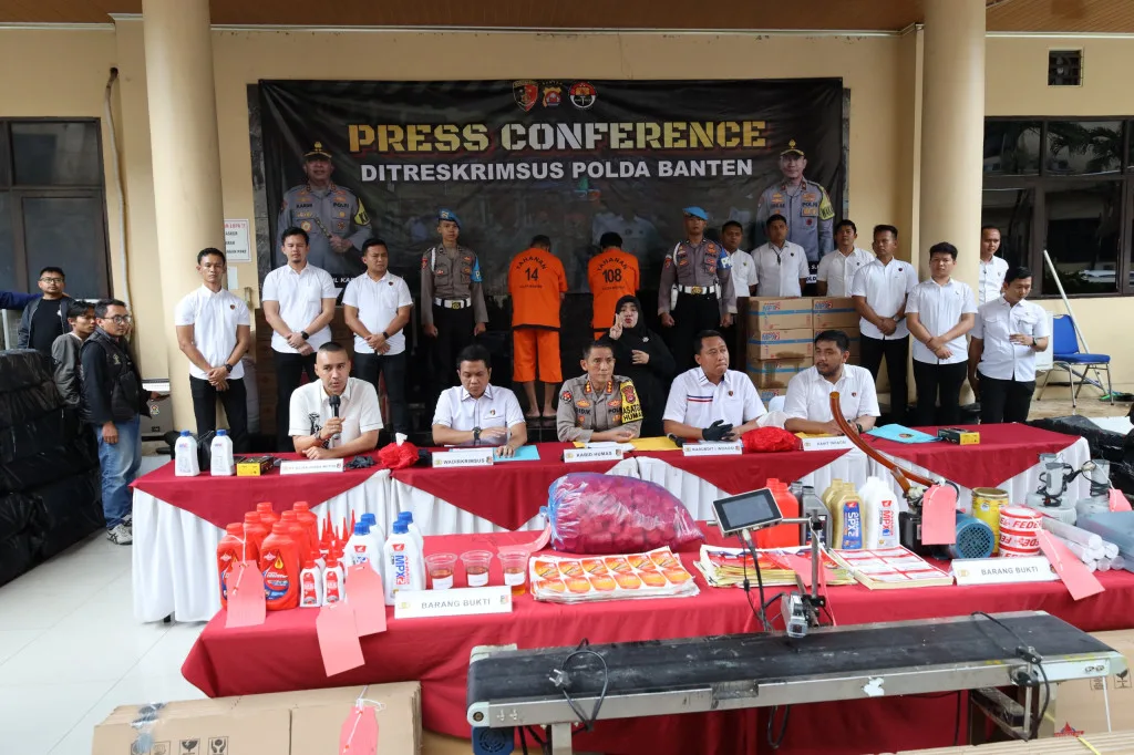Syndikat Oli Palsu Terbongkar: Polda Banten Gagalkan Operasi Ilegal Beromzet Miliaran Rupiah